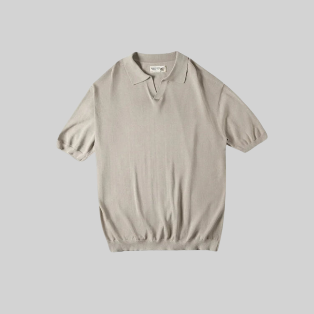 Herr T-shirt Vintage Rullkrage Viskos och Polyamid-6