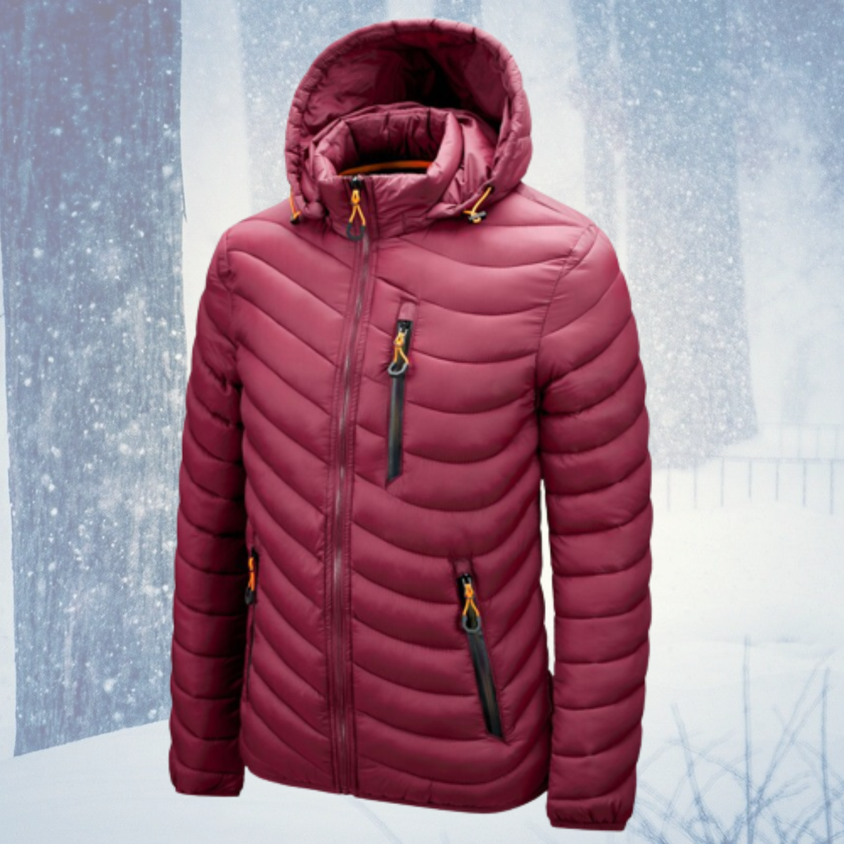 Variant image for Herrjacka Vinter Vattentät Hybridjacka med Avtagbar Huva Fjädrande Polyester-25