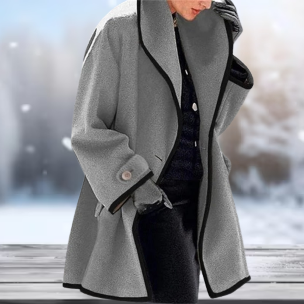 Damjacka Retro Stil Mjuk Polyester för Kalla Dagar 9