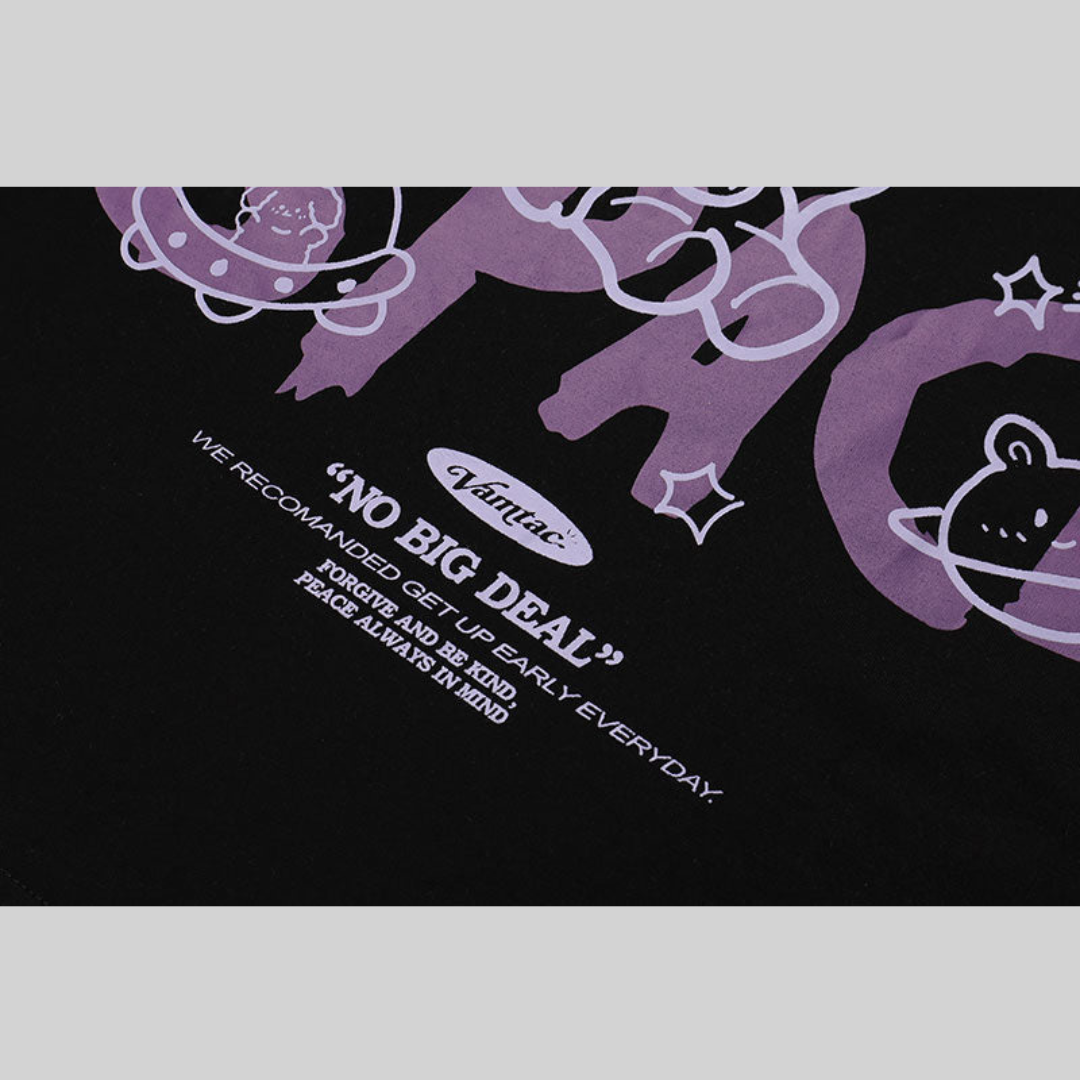 Herr T-shirt Casual Cartoon Design Bomull/Polyester-4