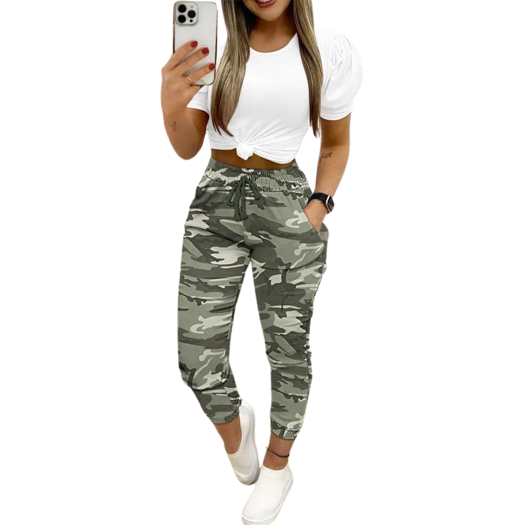 Variant image for Dam Outfit Set Chic Löst Cirkulär Halsringning Syntetiska Fibrer-37