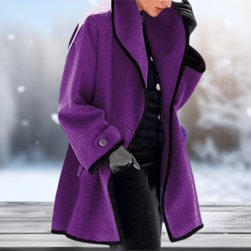 Damjacka Retro Stil Mjuk Polyester för Kalla Dagar 14