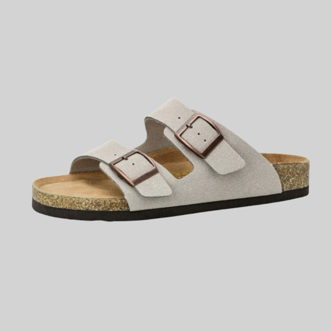 Herrens Sommar Sandaler Klassisk Spänne Syntetiskt Läder-5