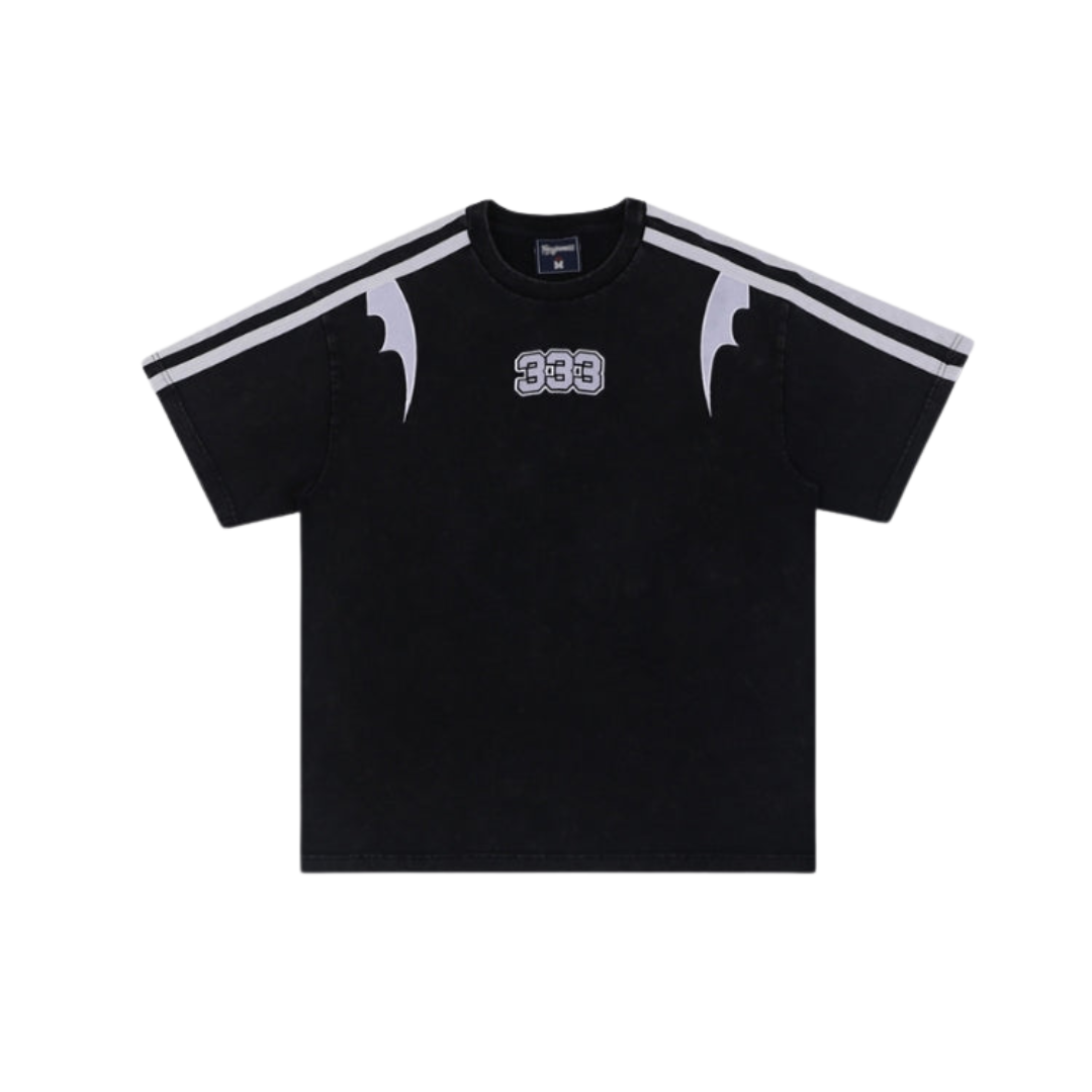 Herr T-shirt Kvalitets Rund Hals Broderi i Mjuk Bomull 1