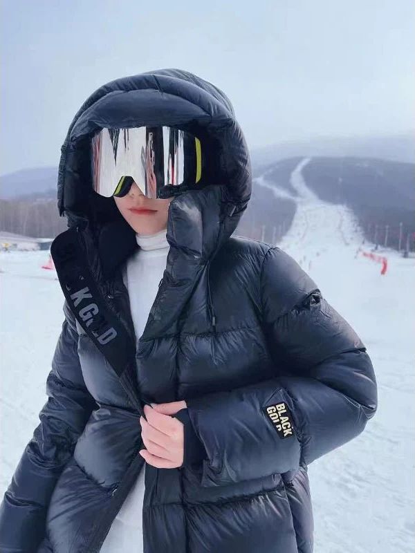 Lång Vinterrock Dam Stilren Vattentålig Polyester-2