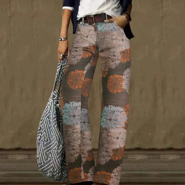 Variant image for Kvinnors Byxor Glänsande Polyester Hög Midja-17