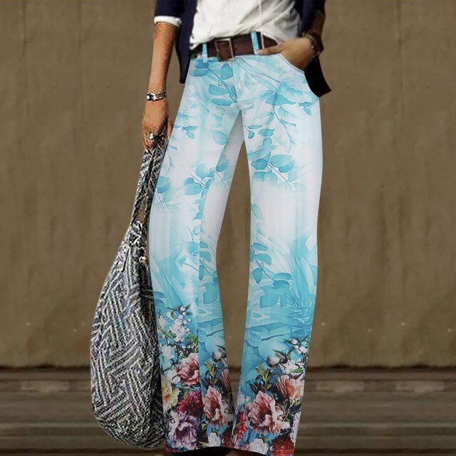 Variant image for Kvinnors Byxor Glänsande Polyester Hög Midja-31