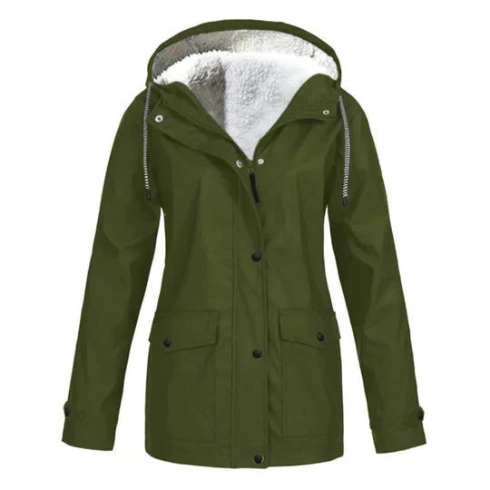 Vinterjacka Dam Lång Väderbeständig Polyester med Isolerande Utfodring 3