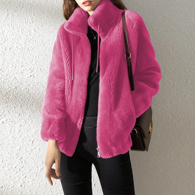 Dam Rullkrage Mjuk Fleece Elegant Komfort 14