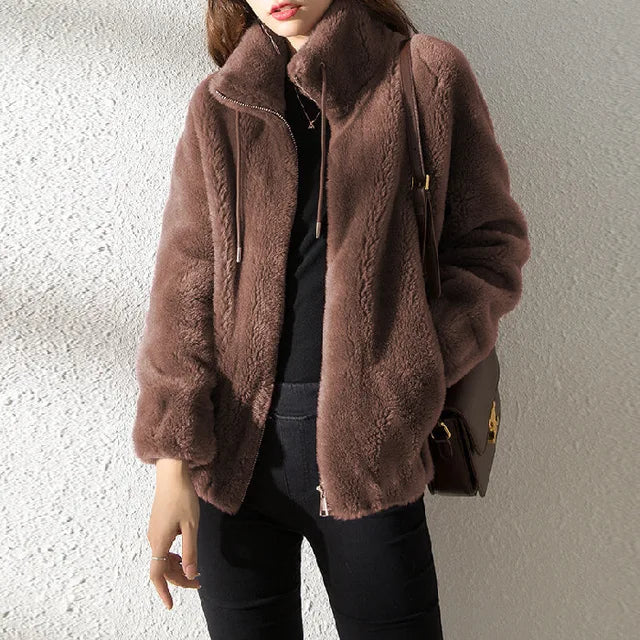 Dam Rullkrage Mjuk Fleece Elegant Komfort 13