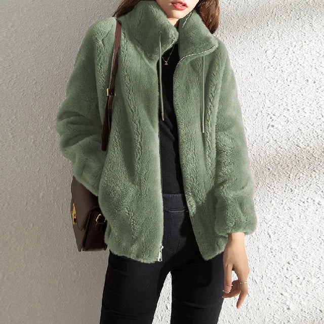 Dam Rullkrage Mjuk Fleece Elegant Komfort 8