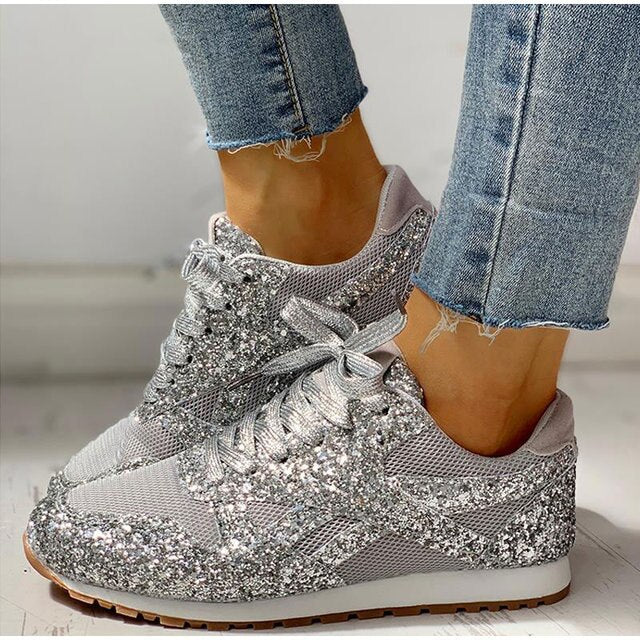 Variant image for Kvinnors Sneakers Glittrande Textil Syntetiska Detaljer-37