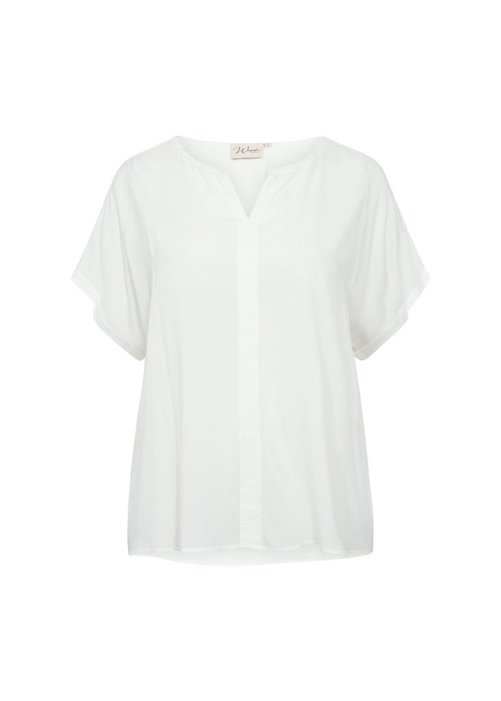 Dam Blus V-hals Lös Passform 100% Viskos-6