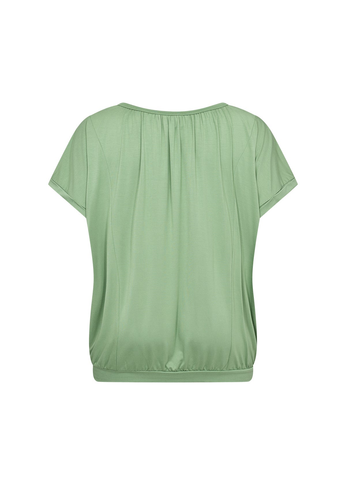 Dam T-shirt Rund Halsringning Mjuk Lyocellblandning Korta Ärmar Loose Fit-5