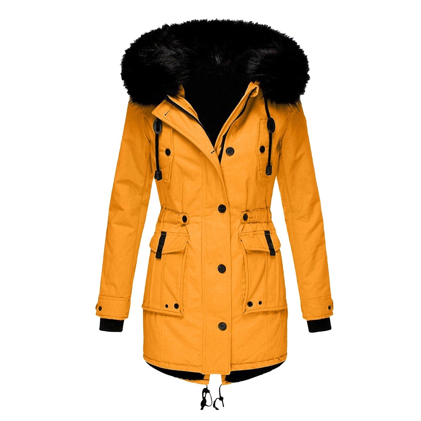 Dam Vinterparkas Elegant Design Varm Polyester-1