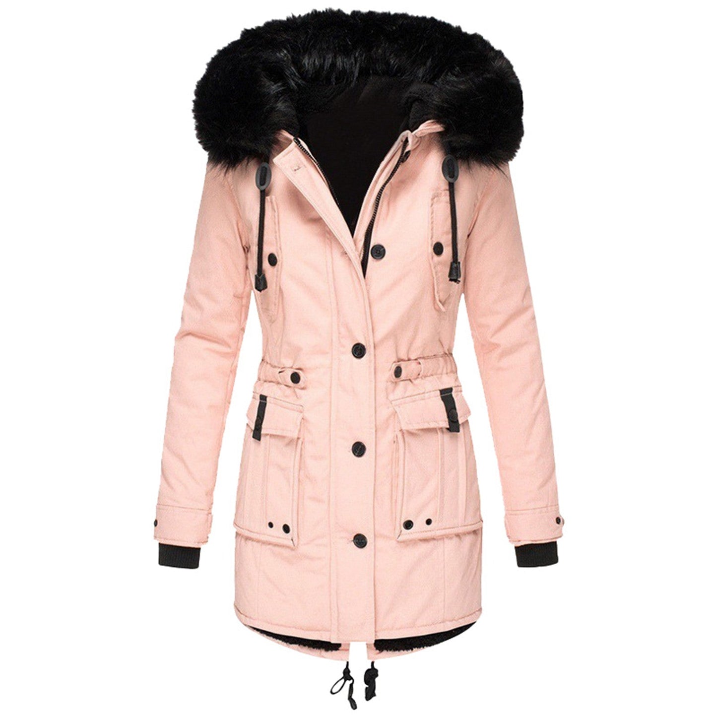 Dam Vinterparkas Elegant Design Varm Polyester-4
