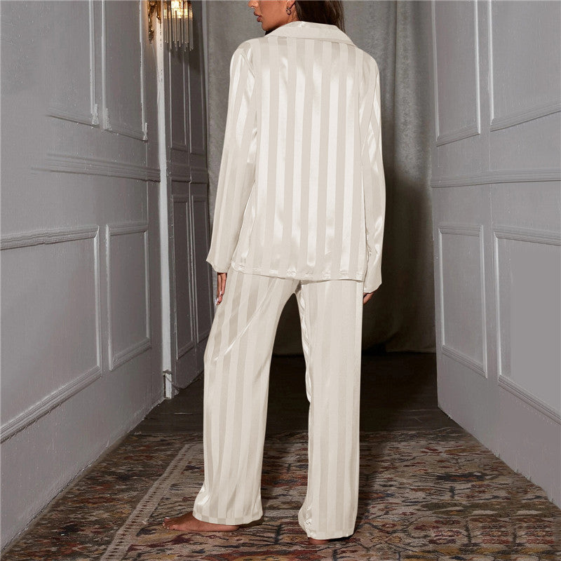 Variant image for Herrpyjamas Satin Elegant Med Elastisk Midja och Bröstficka-17