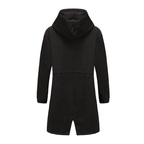 Dam Trench Coat Lång Tidlös Lätt Material-2