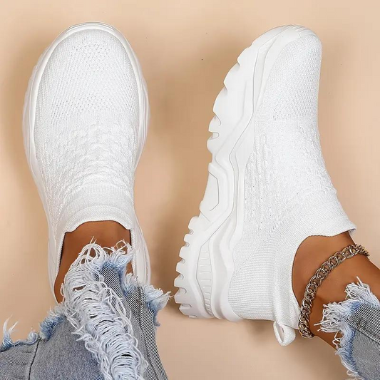 Kvinnors Ortopediska Sneakers Modern Design Syntetmaterial-1