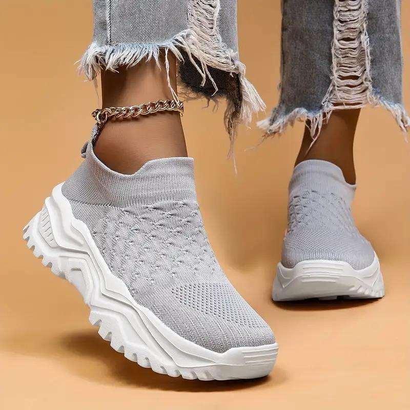 Kvinnors Ortopediska Sneakers Modern Design Syntetmaterial-4