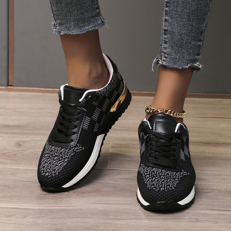 Dam Sneakers Trendigt Design Textil Komfortable Fritidsskor 2