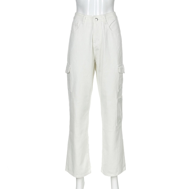 Dam Jeans Hög Midja Ljust Tvättade Bomull och Spandex 5