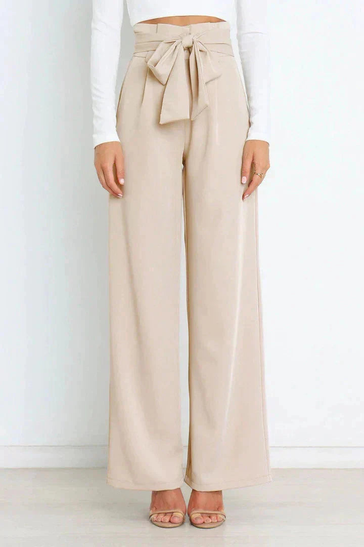 Variant image for Dam Byxor Hög Midja Rak Snitt Högkvalitativt Tyg-1