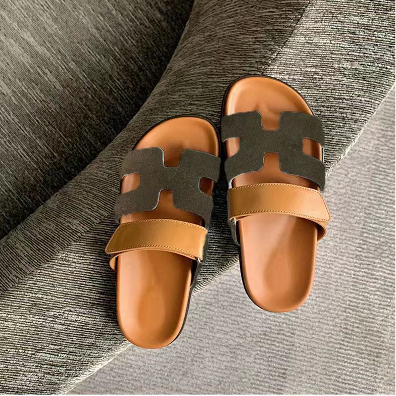 Herrsandaler H-formad Design med Kardborrfäste Syntetmaterial 6