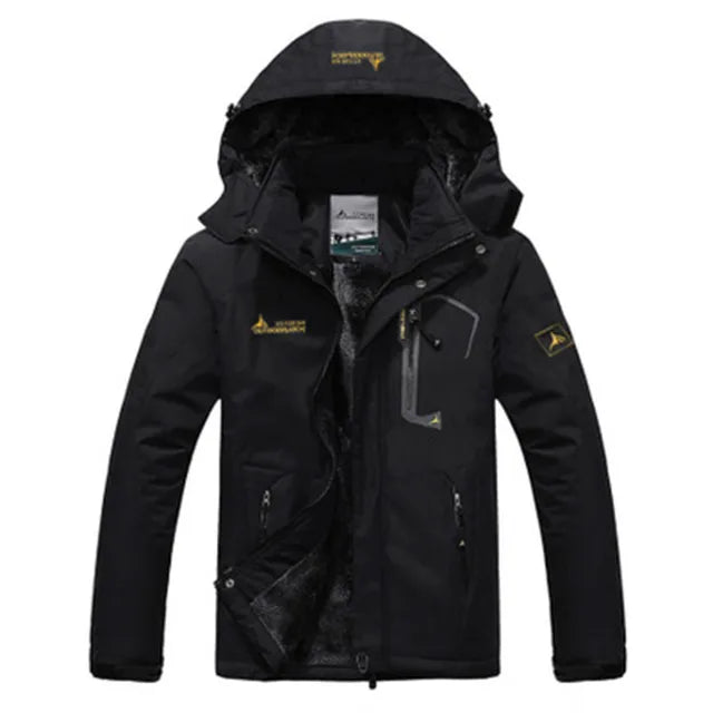 Herr Vinterjacka Vindtät Sportig Design Hållbart Material-1
