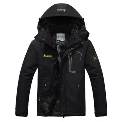 Herr Vinterjacka Vindtät Sportig Design Hållbart Material-1