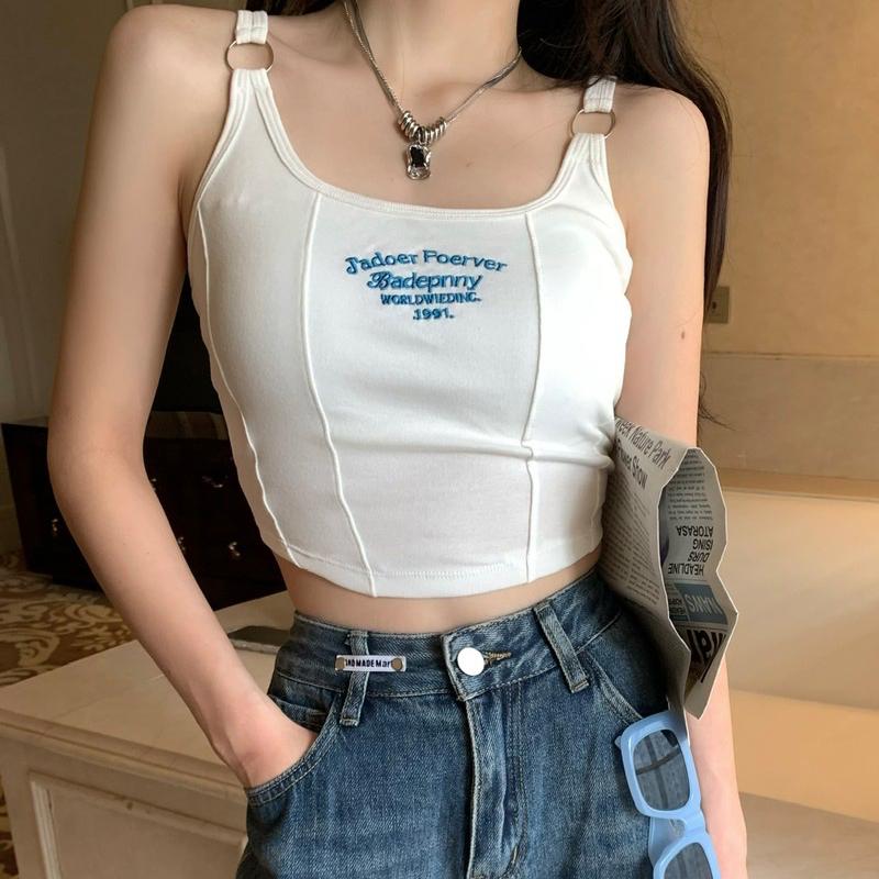 Dam Crop Top i 100% Bomull – Trendig och Bekväm Avslappnad Passform, Perfekt för Vardags- och Festlook 1