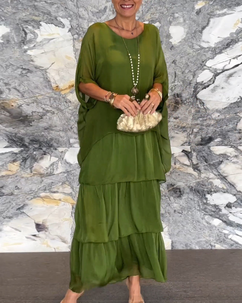 Variant image for Dam Maxiklänning A-Linjeformad 100% Polyester Chiffon Långa Klänningar-19