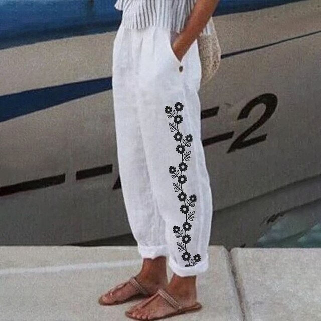 Variant image for Kvinnors Lätta Byxor Elegant Design 100% Bomull-25