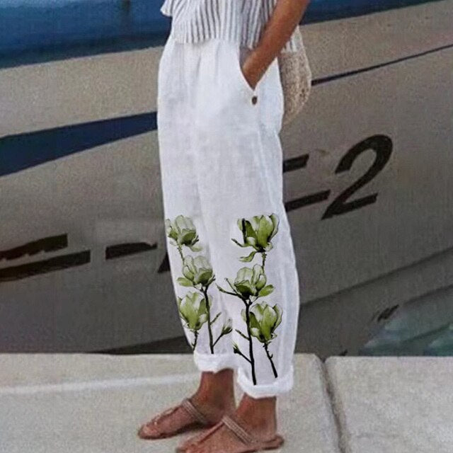 Variant image for Kvinnors Lätta Byxor Elegant Design 100% Bomull-12