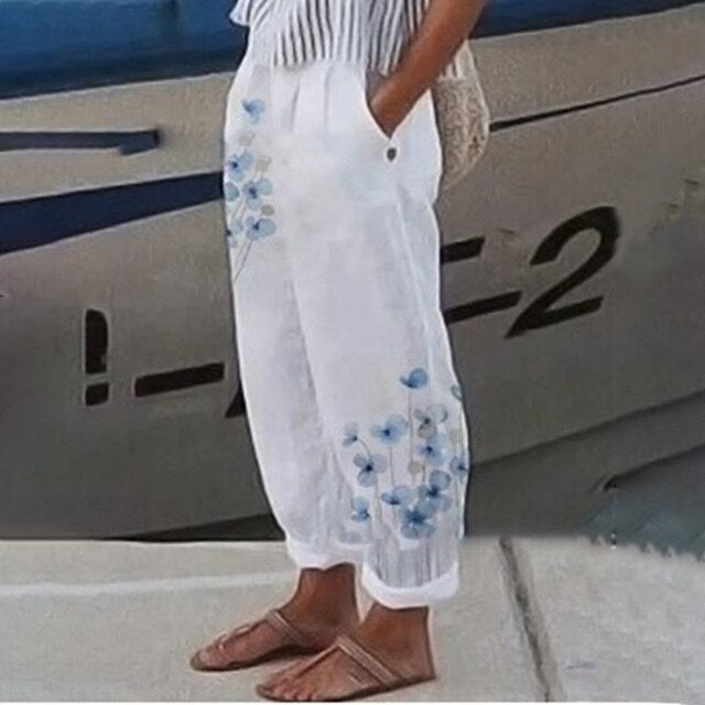 Variant image for Kvinnors Lätta Byxor Elegant Design 100% Bomull-31