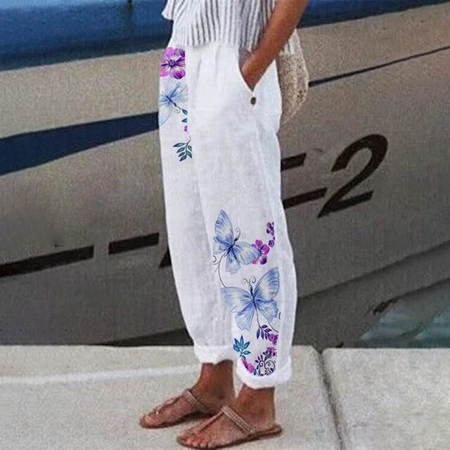 Variant image for Kvinnors Lätta Byxor Elegant Design 100% Bomull-37