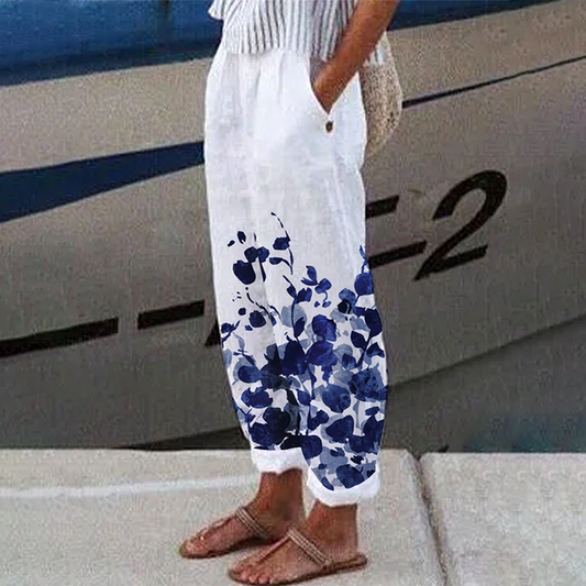 Kvinnors LĂ€tta Byxor Elegant Design 100% Bomull-1