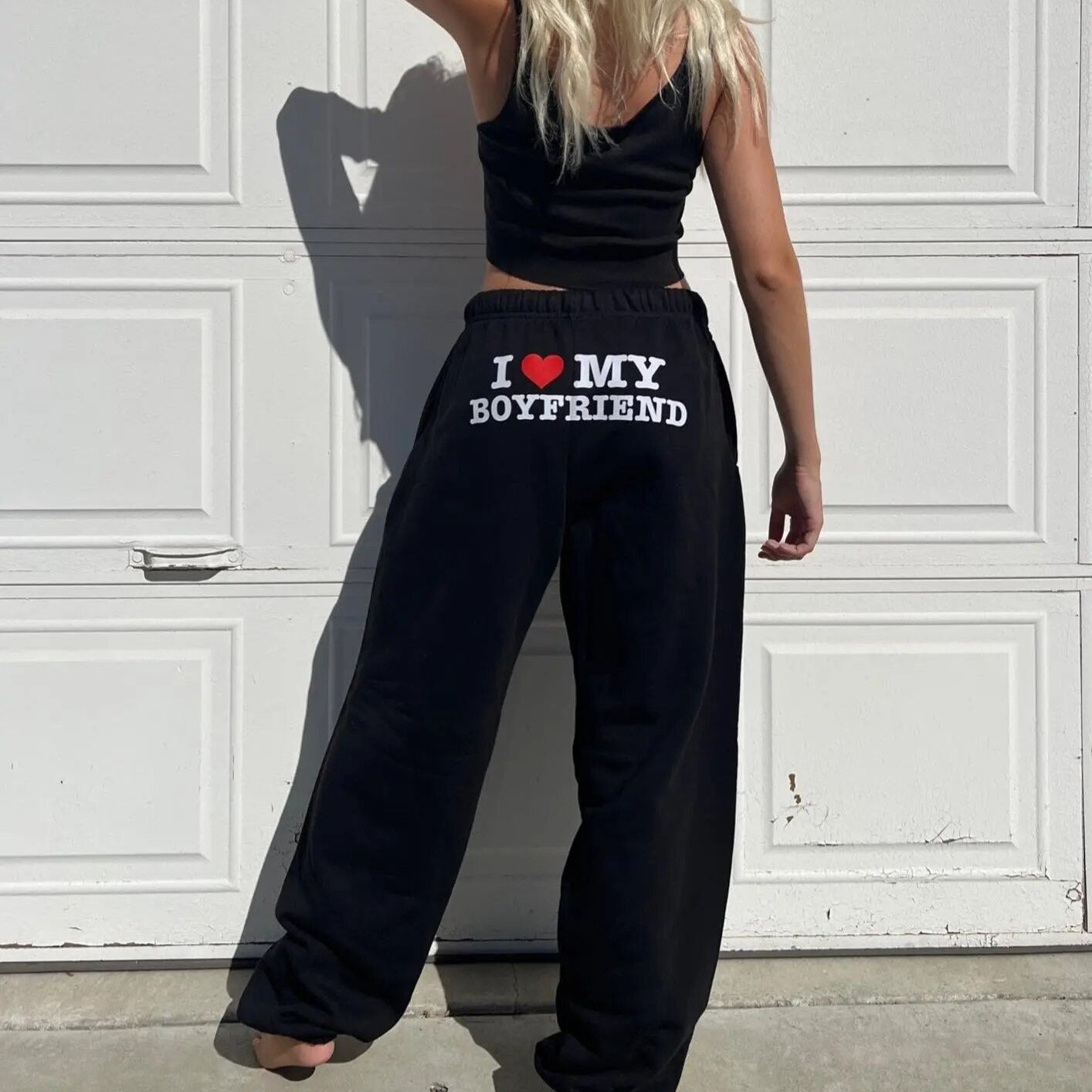 Dam Joggingbyxor Lekfull Design Mjuk Tyg-2
