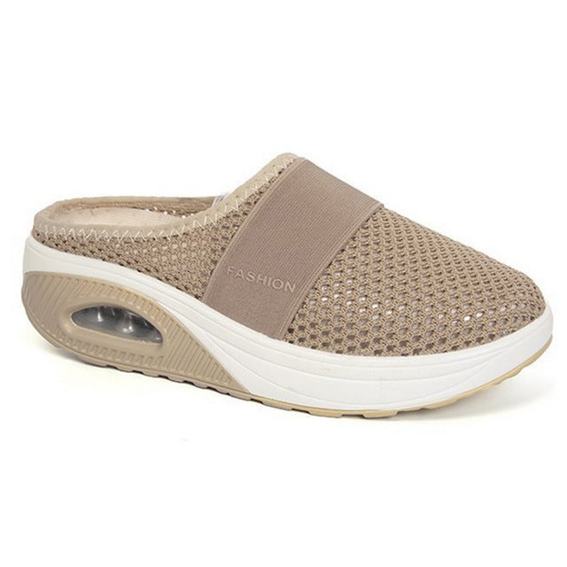 Dam Sandaler Halv Wrap Ortopedisk Design Nätverk-1