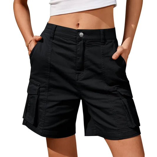 Kvinnors Lastshorts Vintage Stil Elastisk Midja HÄllbart Tyg 1