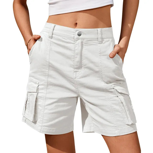 Kvinnors Lastshorts Vintage Stil Elastisk Midja Hållbart Tyg 11