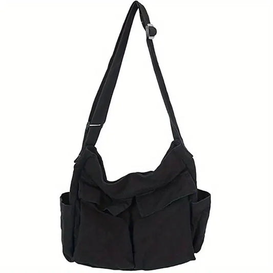 Dam Handväska Vintage Robust Duk med Vikningsdesign-1