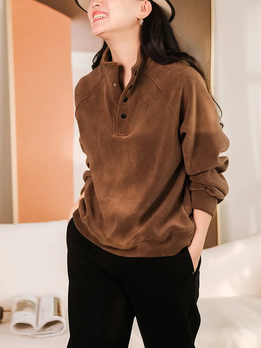 Kvinnors Casual Skjorta Enkel Design Mjukt Tyg-4