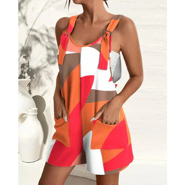 Dam Huvudklänning Lekfull Design 100% Bomull-1