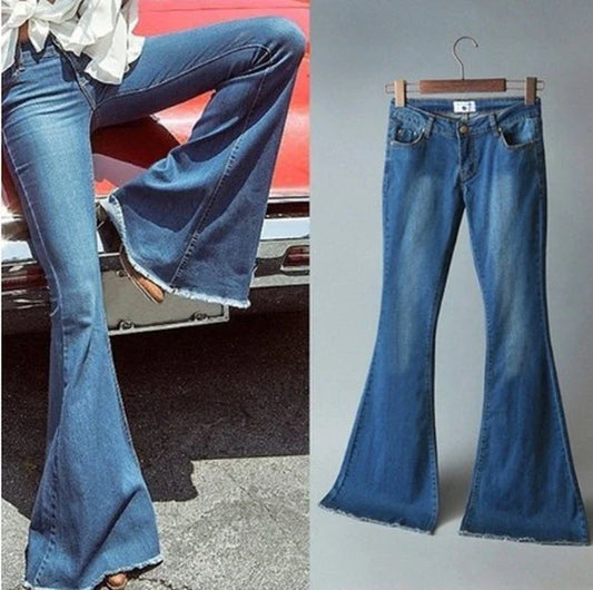 Dam Slim Fit Denim Byxor HÄllbar 98% Bomull-1