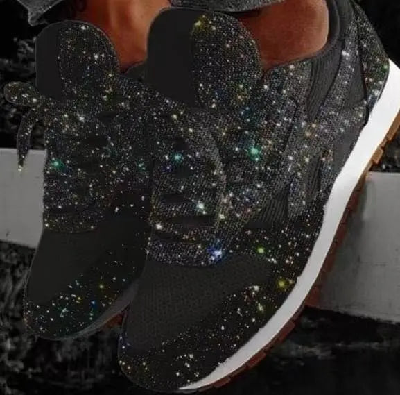 Dam Sneakers Glittrande Paljetter Mesh och EVA-1