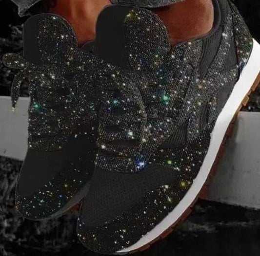 Dam Sneakers Glittrande Paljetter Mesh och EVA-1