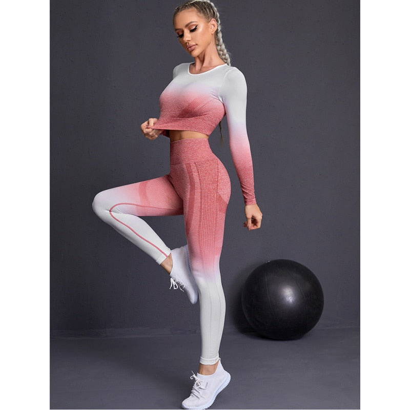 Dam Tröja Activewear Nylon Långa Ärmar Snabbtorkande-4