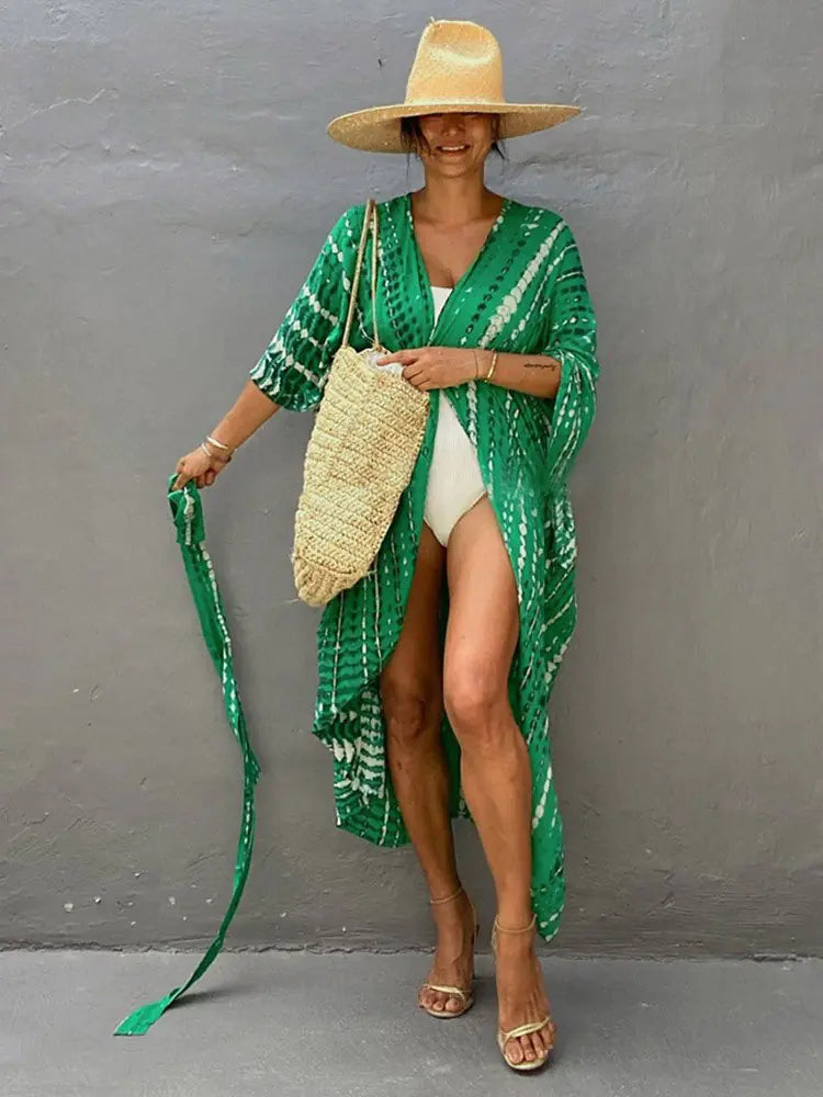 Variant image for Kvinnors Strandpareo Boho Stil Lätt Batik-4
