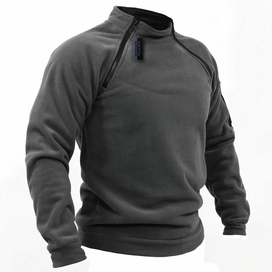 Herr Plyschtröja med Funktionella Fickor Komfortabel Design-1